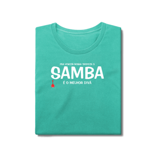 Nome do produto Baby Look Pra vencer Minha Tristeza o Samba é o Melhor Divã - Estonada