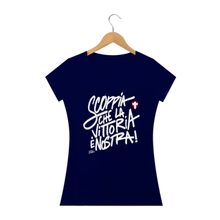 Nome do produto Camiseta feminina //SCOPPIA - BABY LONG// - VERDE/AZUL