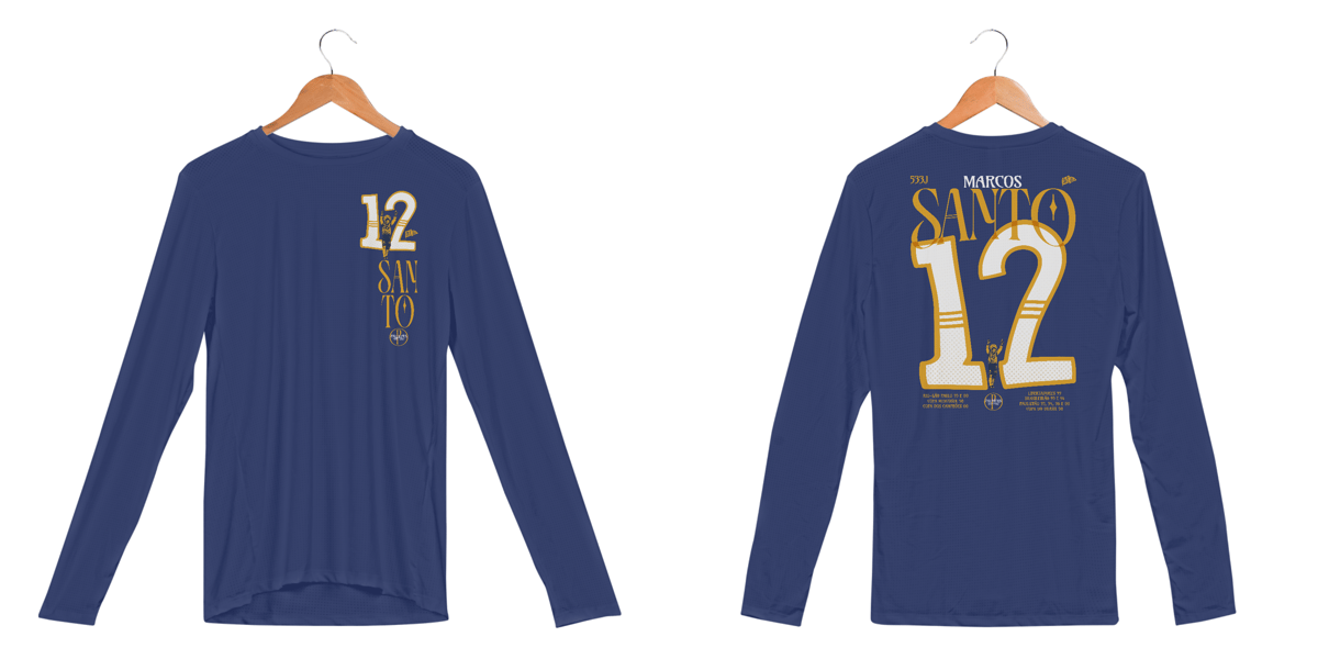 Nome do produto: Camiseta manga comprida // SANTO 12 // ((( MALHA DRY FIT )))
