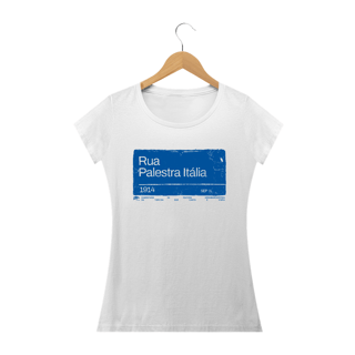 Nome do produto Camiseta Feminina //RUA PALESTRA ITÁLIA 1914// - BABY LONG PREMIUM