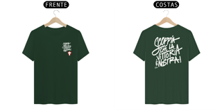 Nome do produto Camiseta //SCOPPIA CHE LA VITTORIA É NOSTRA!// - VERDE / AZUL