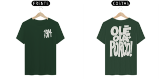 Nome do produto Camiseta Olê Olá Porco - Verde Musgo - Premium