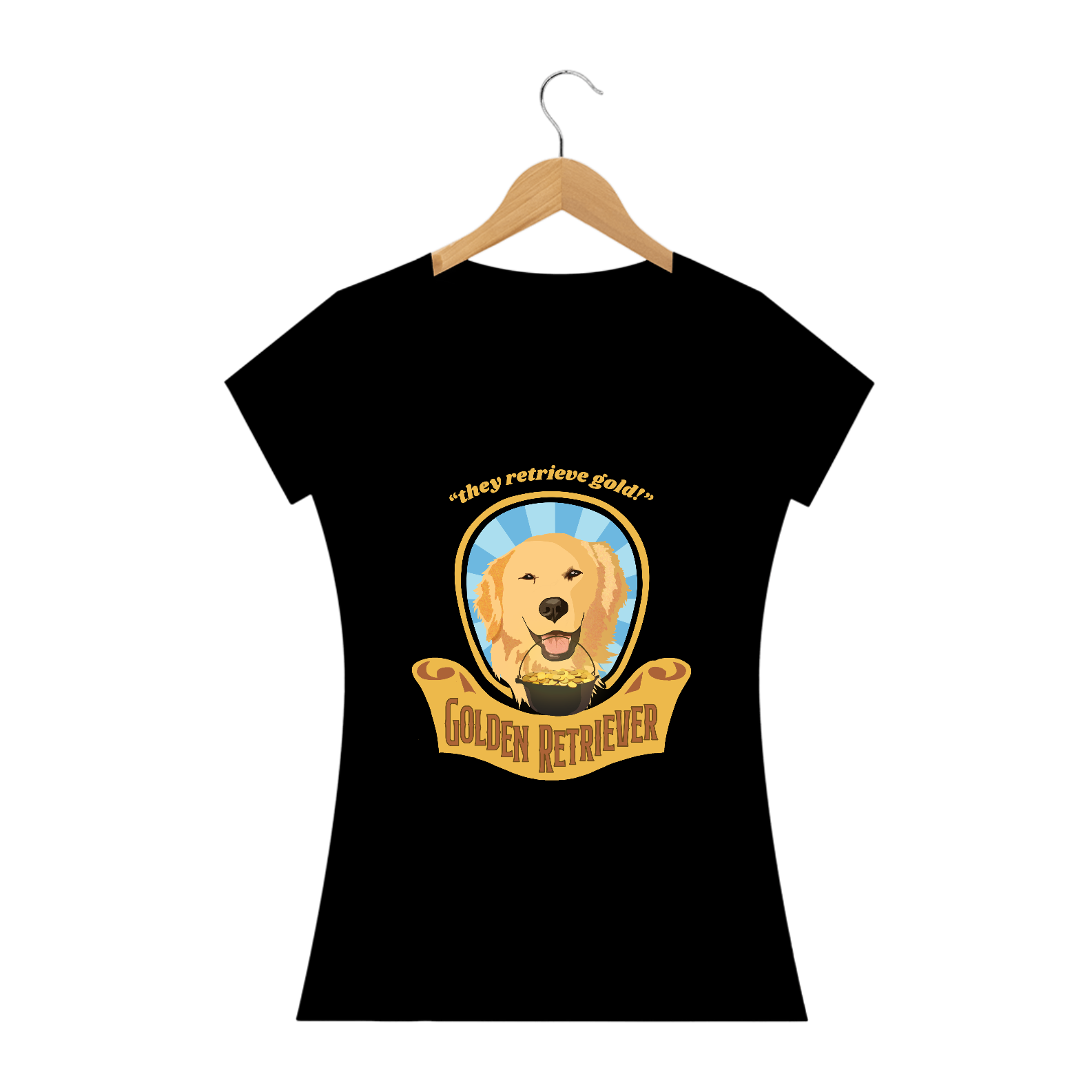 CAMISETA BABY LONG GOLDEN RETRIEVER