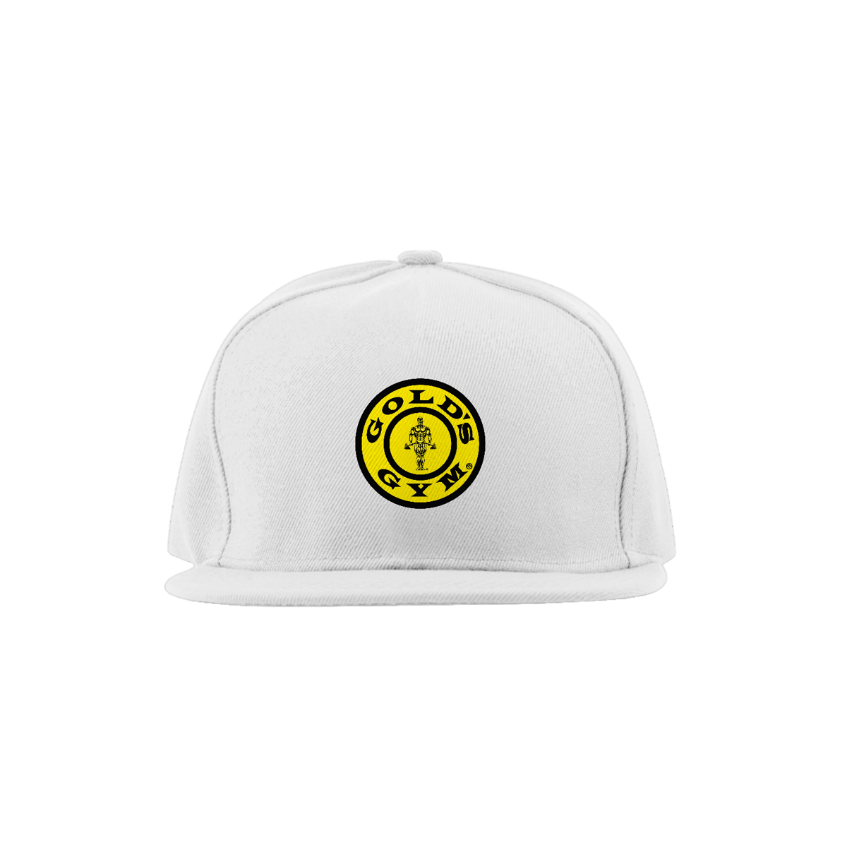 Nome do produto: Boné Aba Reta Personalizado | Royal Red Clth. | Gold´s Gym Yellow