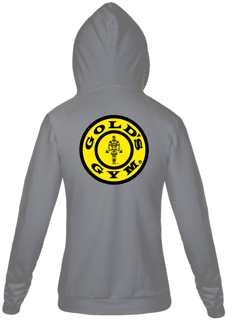 Nome do produto Moletom com Zíper Personalizado | Royal Red Clth. | Gold´s Gym Yellow