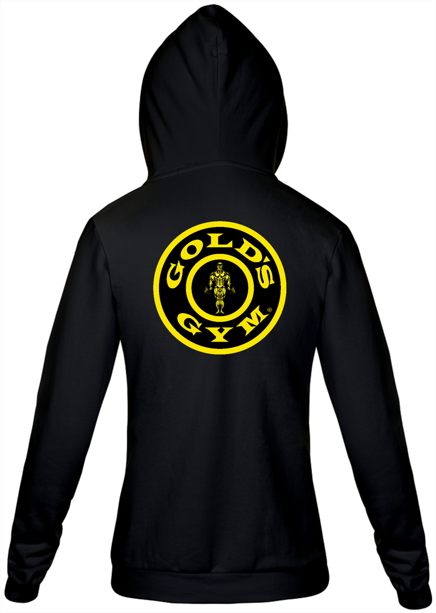 Nome do produto: Moletom com Zíper Personalizado | Royal Red Clth. | Gold´s Gym Black