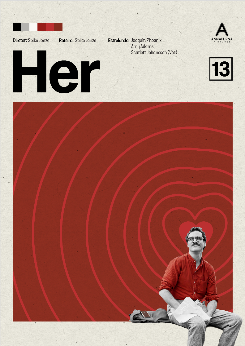 Nome do produto: Poster MInimalista filme Her ( Ela)