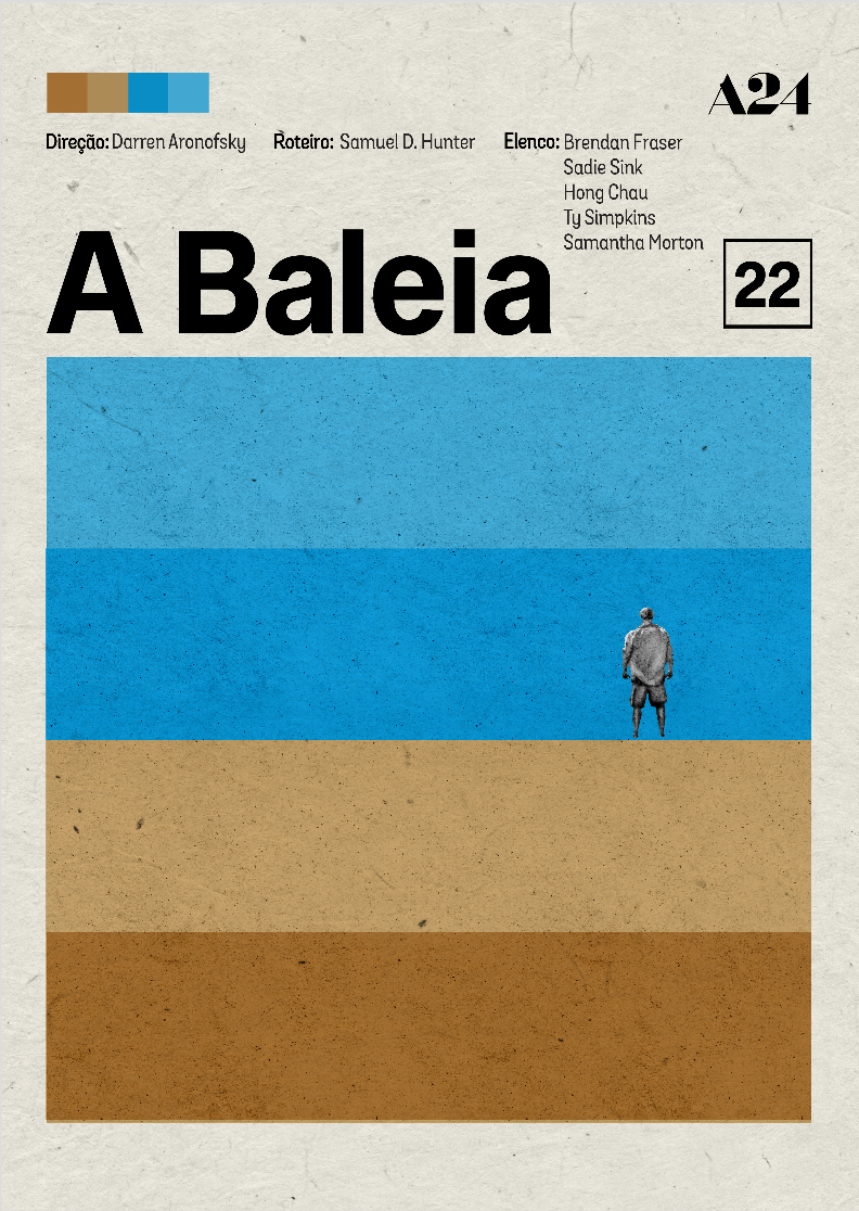 Nome do produto: Poster minimalista  filme A Baleia