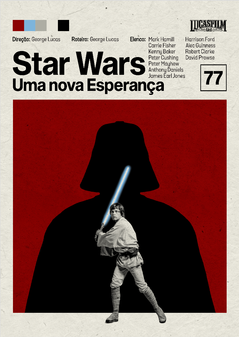 Nome do produto: Pôster Minimalista Star Wars – Trilogia Exclusiva | Uma Nova Esperança