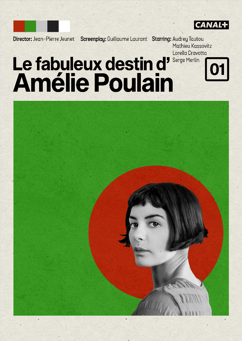 Nome do produto: Poster MInimalista filme Amelie Poulain ( Título Francês)