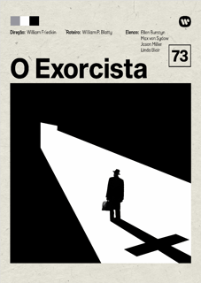 Nome do produto Pôster Minimalista O Exorcista – Arte Autoral Exclusiva