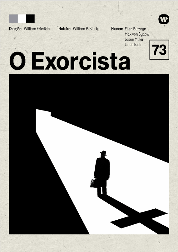 Pôster Minimalista O Exorcista – Arte Autoral Exclusiva