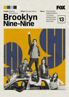 Pôster Minimalista Brooklyn Nine-Nine – Arte Exclusiva | Um Filme Que Eu Vi