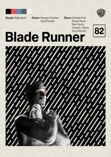 Pôster Minimalista Blade Runner – Sci-fi Clássico dos Anos 80 | Um Filme Que Eu Vi