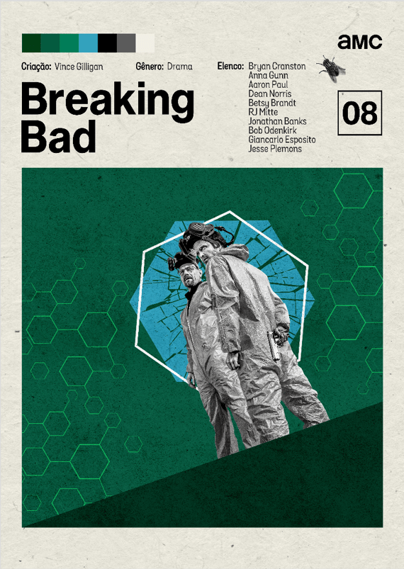 Pôster Minimalista Breaking Bad – Série Cult AMC | Um Filme Que Eu Vi