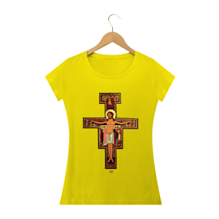 Nome do produto Camiseta Cruz de São Damião - Feminina