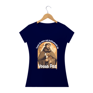 Nome do produto Camiseta São Francisco de Assis - Vossa Paz - Feminino