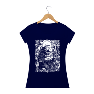 Nome do produto Camiseta Santo Antonio Gravura - Feminina