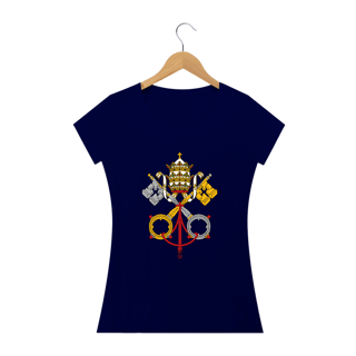 Nome do produto Camiseta Brasão do Vaticano - Feminina