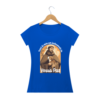 Nome do produto Camiseta São Francisco de Assis - Vossa Paz - Feminino