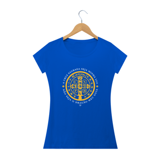 Nome do produto Camiseta São Bento - Cruz Sagrada - Feminina
