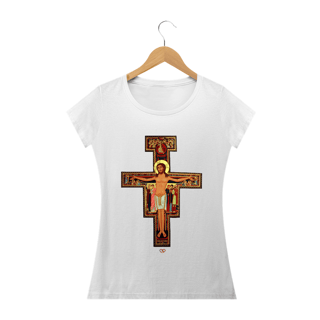 Nome do produto Camiseta Cruz de São Damião - Feminina