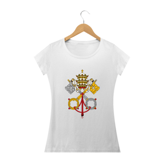 Nome do produto Camiseta Brasão do Vaticano - Feminina