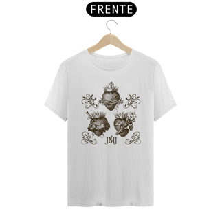 Nome do produto Camiseta Sagrada Família - Corações - Clara