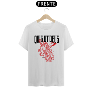 Nome do produto Camiseta São Miguel Quis ut Deus - Clara
