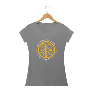 Nome do produto Camiseta São Bento - Cruz Sagrada - Feminina