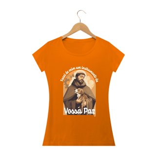 Nome do produto Camiseta São Francisco de Assis - Vossa Paz - Feminino