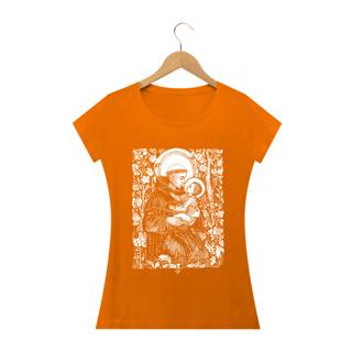 Nome do produto Camiseta Santo Antonio Gravura - Feminina