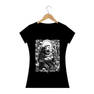 Nome do produto Camiseta Santo Antonio Gravura - Feminina