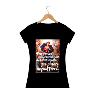 Nome do produto Camiseta Nossa Senhroa Desatadora dos Nós - Feminina