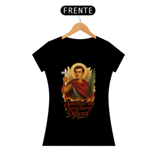 Nome do produto Camiseta Santo Expedito - Horas Difíceis -f