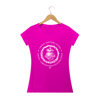 Nome do produto Camiseta Sagrado Coração de Jesus - Latim - Feminina