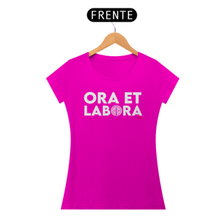 Nome do produto Camiseta São Bento Ora et Labora - Feminina