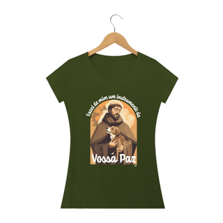 Nome do produto Camiseta São Francisco de Assis - Vossa Paz - Feminino