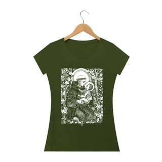 Nome do produto Camiseta Santo Antonio Gravura - Feminina