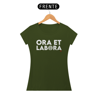 Nome do produto Camiseta São Bento Ora et Labora - Feminina