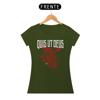 Nome do produto Camiseta São Miguel Quis ut Deus - Escura - F