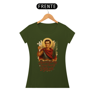 Nome do produto Camiseta Santo Expedito - Horas Difíceis -f