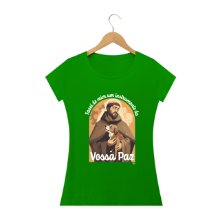 Nome do produto Camiseta São Francisco de Assis - Vossa Paz - Feminino