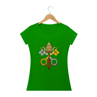 Nome do produto Camiseta Brasão do Vaticano - Feminina