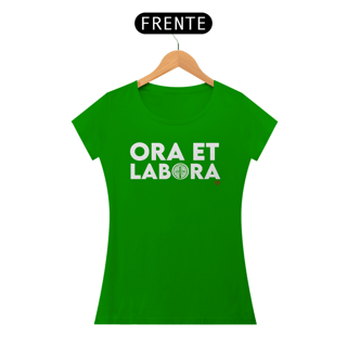 Nome do produto Camiseta São Bento Ora et Labora - Feminina