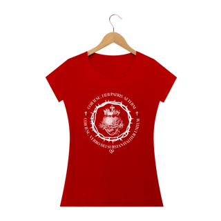 Nome do produto Camiseta Sagrado Coração de Jesus - Latim - Feminina