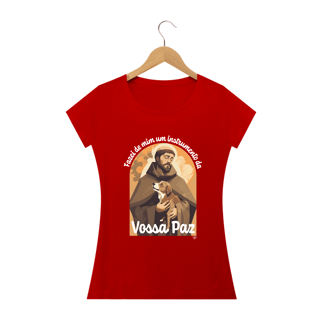 Nome do produto Camiseta São Francisco de Assis - Vossa Paz - Feminino