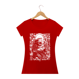Nome do produto Camiseta Santo Antonio Gravura - Feminina