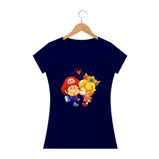Nome do produto T-SHIRT FEMININA - MARIO E PRINCESA PEACH