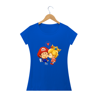Nome do produto T-SHIRT FEMININA - MARIO E PRINCESA PEACH